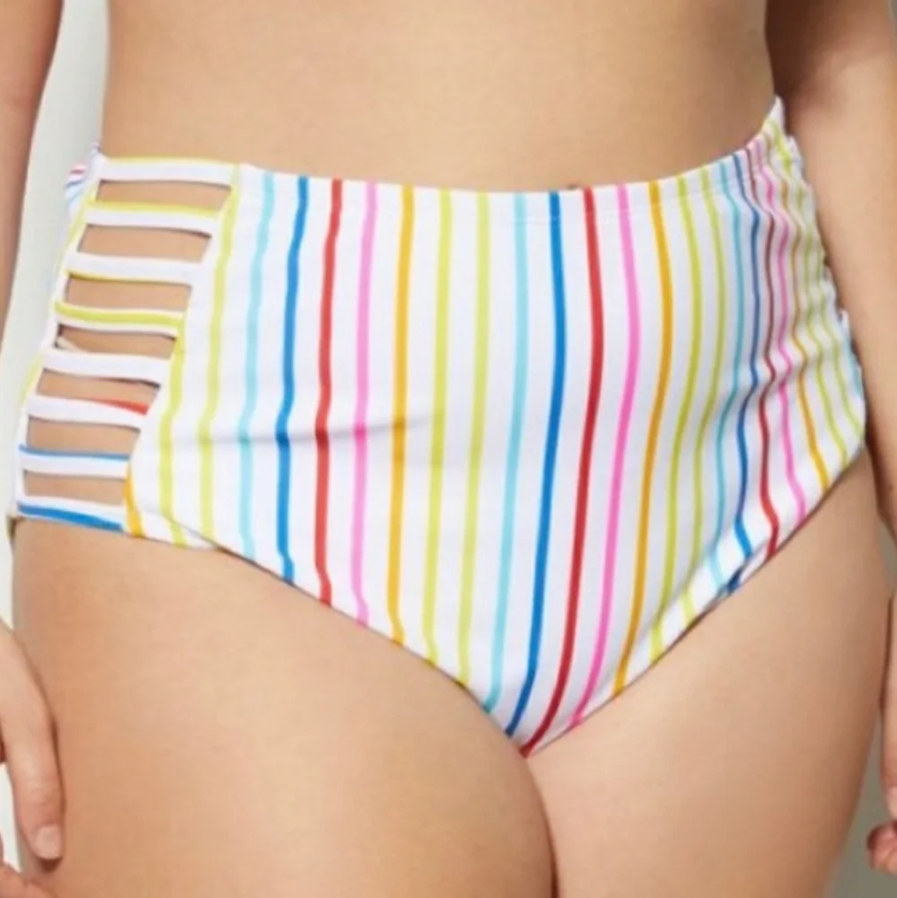 Rue21 NWOT Rainbow striped Bikini Bottoms